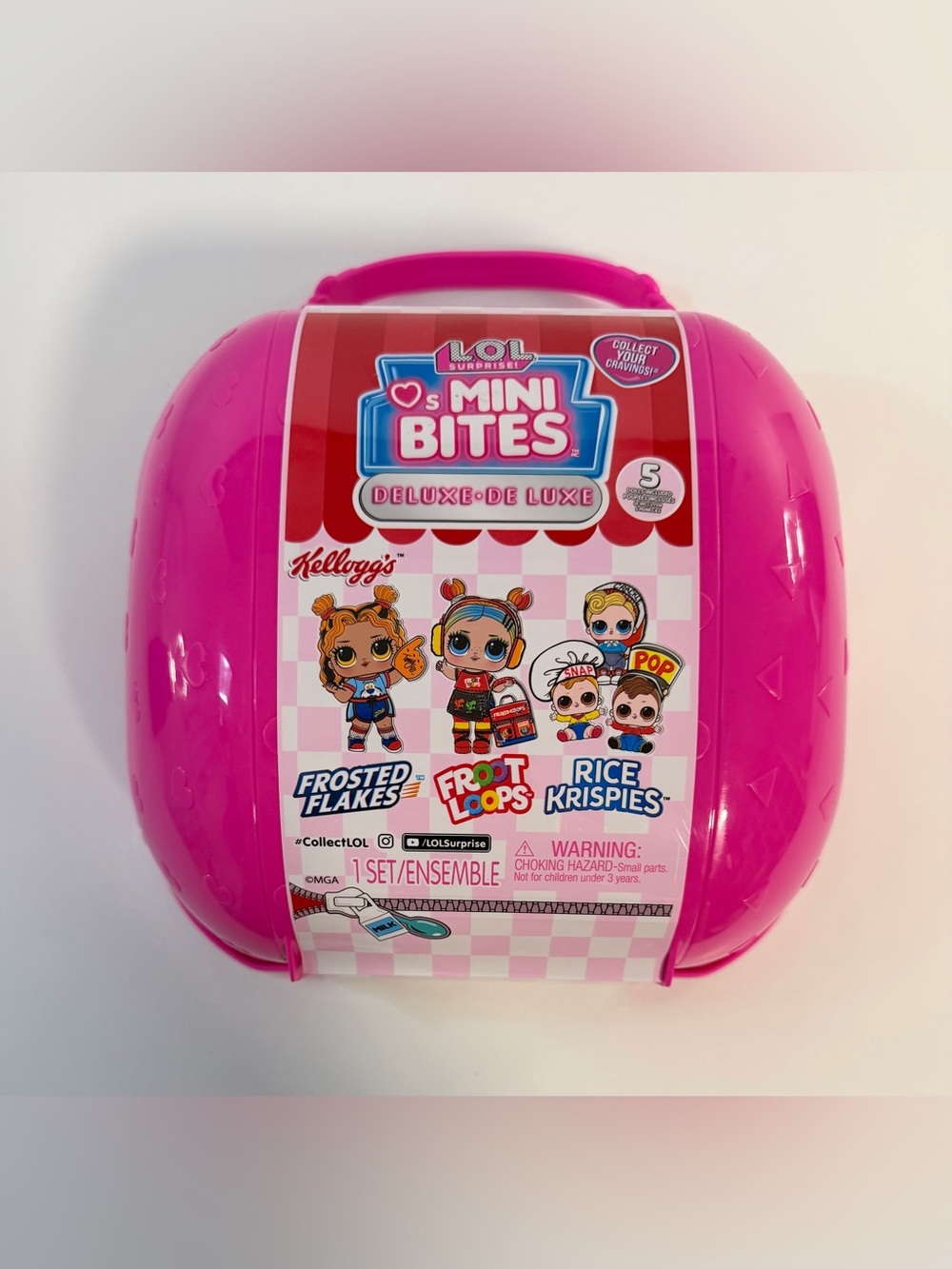Lol Surprise Mini Bites Deluxe Kelloggs Cereal 5 Dolls Carrying Case Christmas